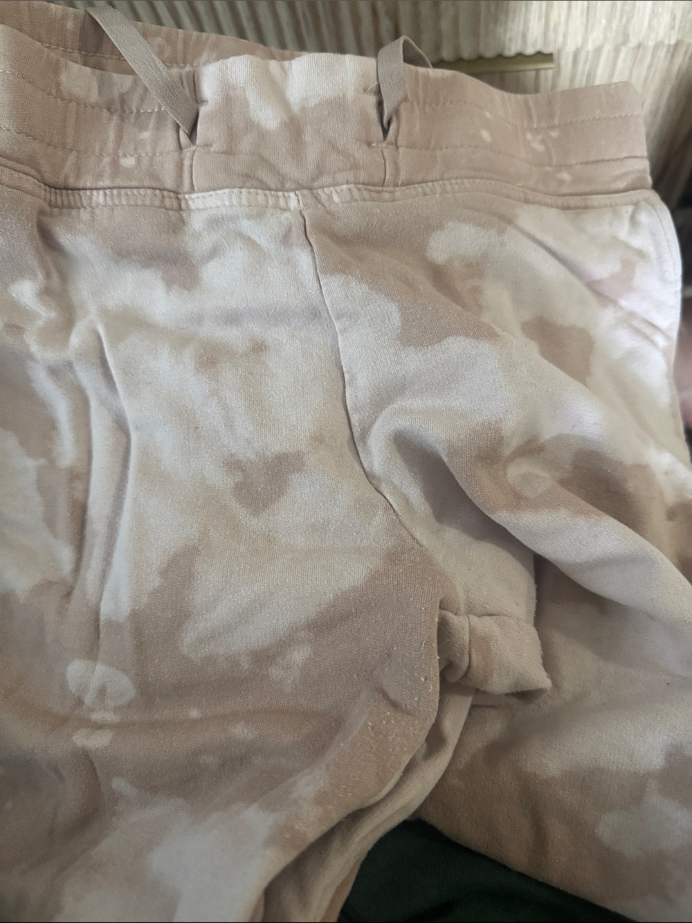 Light Taupe Tie-Dye butter blend joggers